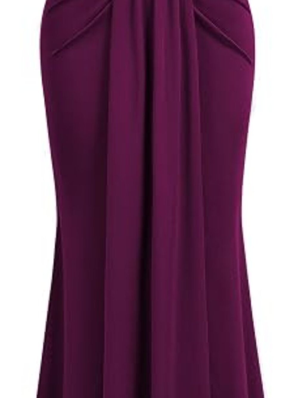 Women's Deep V-Neck Lace Sequin Pleated Evening Formal Dress MAROON - Picture 6 of 6